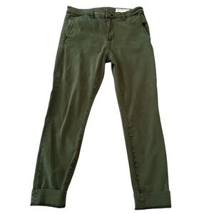 Pistola Chloe Cropped Utility Pants Olive Green Size 29 Grunge‎ Normcore